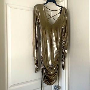 Sorella Strappy Gold Club Dress
